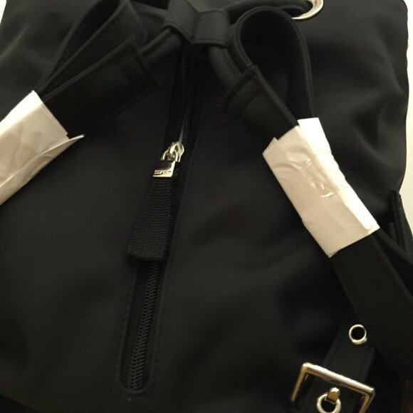 ESPRIT VINTAGE Authentic Nylon Backpack NEW with TAGS - Black - Picture 6 of 16